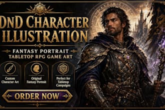 draw dnd character illustration fantasy portrait tabletop rpg game art