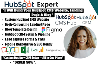 build hubspot website, landing page, blog and CRM pipeline