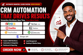 integrate zoho CRM tiktok ads notion freshsales twilio stripe automation