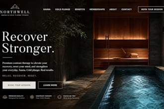 build squarespace sauna studio website cold plunge wellness recovery website