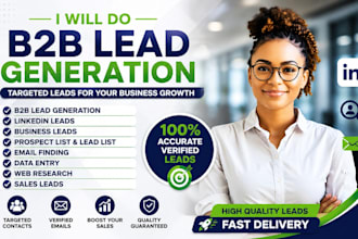 do b2b lead generation and linkedin leads, verified email list lead sales closer