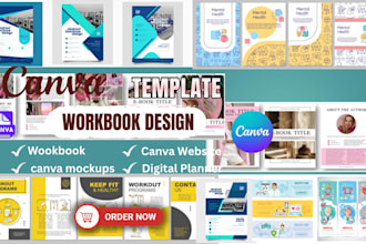 design wellness coaches and fitness ebook selfcare workbook lead magnet on canva