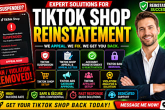 do tiktok shop appeal, tiktok reinstatement, and tiktok violation fix