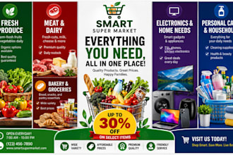 creating professional flyer for grocery shops