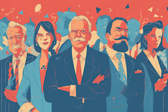 create a political or satirical cartoon