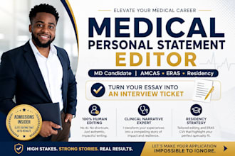 edit your medical school personal statement and eras residency application