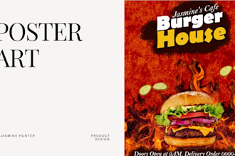 design a professional flyer, poster, or marketing graphic