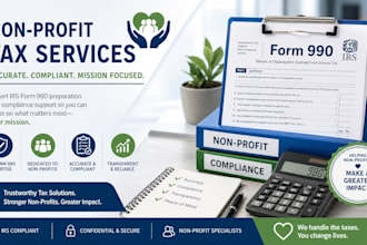 prepare and e file your non profit form 990ez, 990pf, 990, 990, 8868, 1023