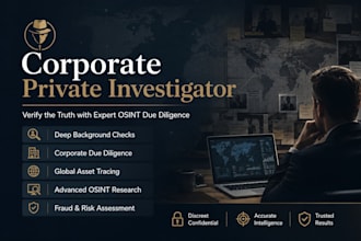 be your private investigator for osint and background check