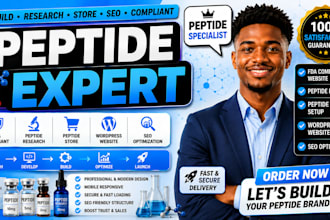 build fda compliant peptide website reserch peptide store wordpress website seo