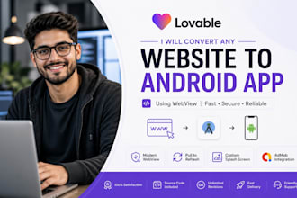 convert lovable to app, any website into an android webview mobile app