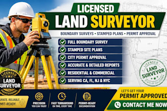 licensed land surveyor, property and boundary survey for permit in NYC fl cl ahz