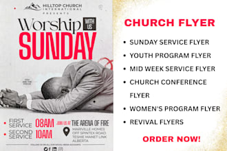 design stunning church event flyer