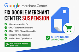 fix google merchant center misrepresenation fix gmc suspension shopping ads gtin