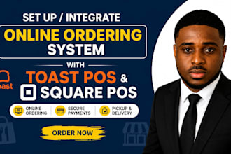 set up online ordering system with toast pos and square pos