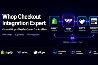 connect shippo to whop fix connect shopify to whop checkout custom checkout page