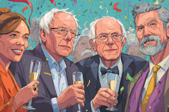 create a political or satirical cartoon