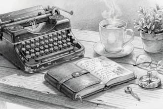draw product or object to pencil sketch from photo