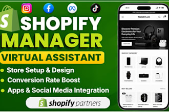be your shopify store manager and virtual assistant for expert cro services