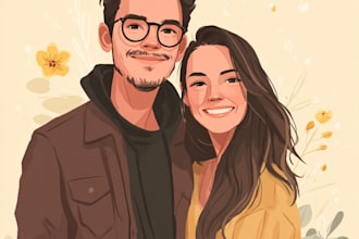 paint gorgeous couple portrait