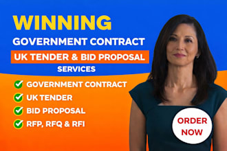 write nhs healthcare tender bid proposals for UK contracts