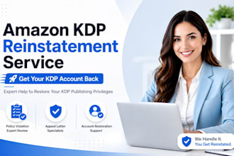 amazon KDP account reinstatement, appeal letters and amazon suspension recovery