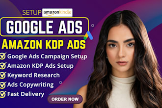 setup google ads for amazon KDP ebook and marketing amazon KDP ads