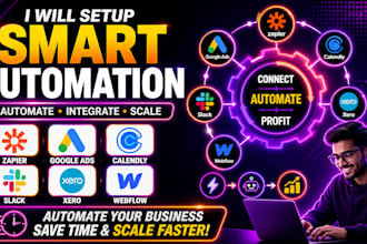 setup  zapier automation google ads calendly slack xero webflow workflow system