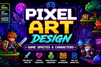 design professional 2d game assets and environments