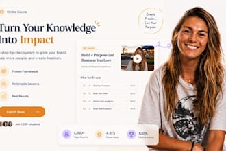 design course website, coaching funnel, kajabi sales page design