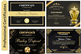 design a custom diploma certificate, degree, award certificate, staff id cards,