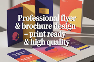design modern flyer design, bifold, trifold, postcard, eddm mailer, door hanger