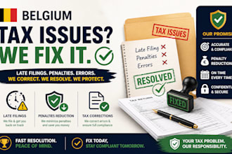 fix belgium tax issues with late filings, penalties reduction, tax corrections