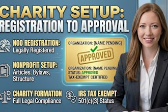 handle your charity setup from registration to approval