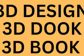 do 3d design, 3d door, 3d book, and 3d model