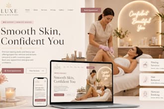 design wix waxing studios website hair removal beauty spa skincare website