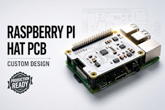 design custom raspberry pi hat pcb with schematic and manufacturing files