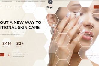 design beauty website, skincare website, spa or salon website on shopify