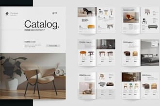design product catalog, magazine for retail home interior decor furniture brands