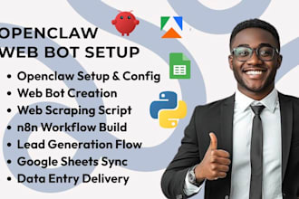 setup openclaw, web bot web scraping, n8n automation, lead generation data entry