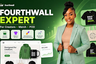 build your fourthwall pod merch store design and  redesign fourthwall website