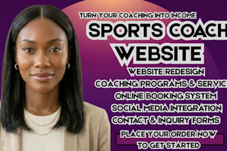 sports coach website personal training site coaching booking site  fitness coach