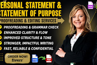 edit and proofread your personal statement or statement of purpose