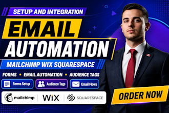 integration mailchimp with wix squarespace  form email automation audience tags