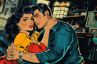 comic book illustration with comic book illustrator