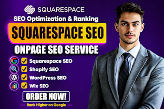 do complete onpage SEO for squarespace, wordpress, shopify or wix