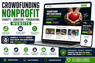 build crowdfunding website charity nonprofit donation fundraising website