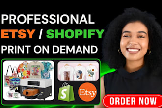 setup etsy shopify print on demand for etsy shop  etsy printify printful gelato
