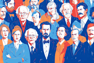 create a political or satirical cartoon