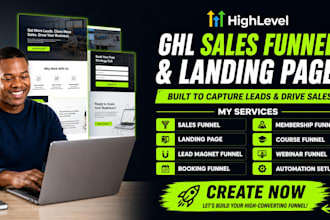 design ghl clickfunnels, sales funnel, landing page leadpages, ghl funnel expert